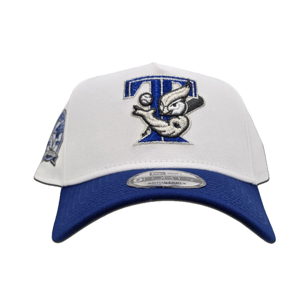 White Toronto Blue Jays Royal Blue Curved Brim Gray Bottom 30th Season Side Patch New Era A-Frame 9Forty Snapback