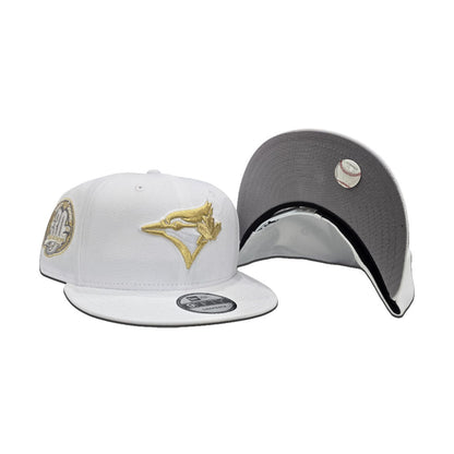 White Toronto Blue Jays Gray Bottom 30th Season Side Patch New Era 9fifty Snapback