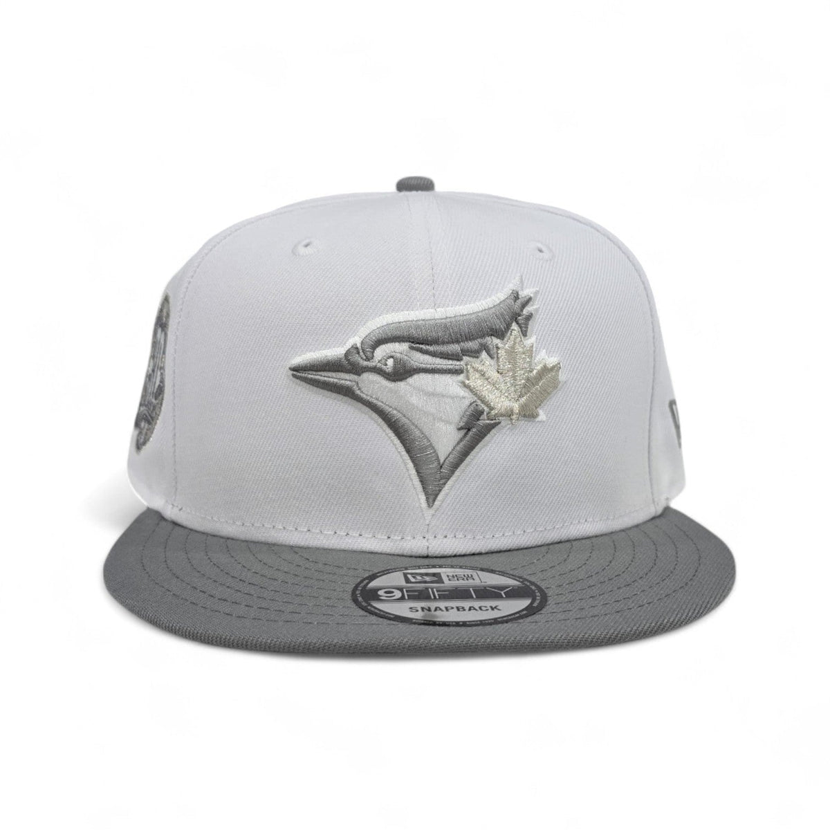 White Toronto Blue Jays Gray Visor Gray Bottom 30th Season Side Patch New Era 9fifty Snapback