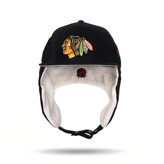 Black Chicago Blackhawks Gray Bottom Dogear New Era 59Fifty Fitted