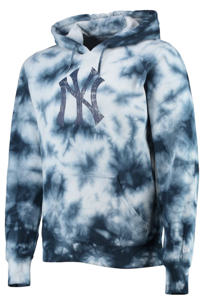 New York Yankees New Era Navy Tie-Dye Pullover Hoodie