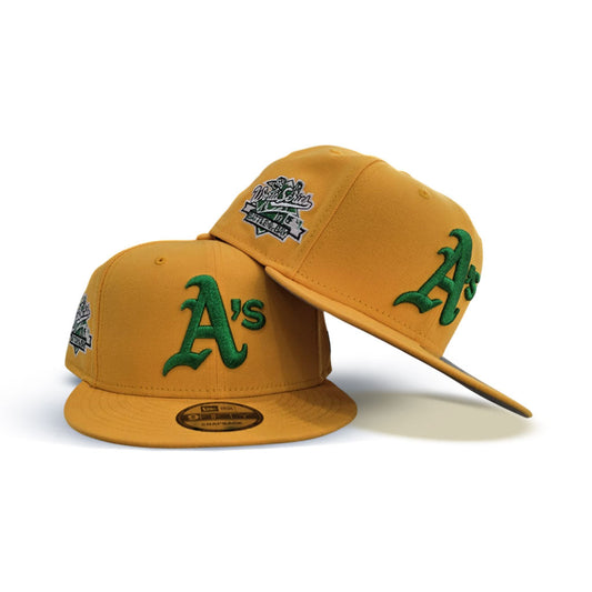 Yellow Oakland Athletics Gray Bottom 1989 World Series Battle of The Bay Side Patch New Era 9Fifty Snapback