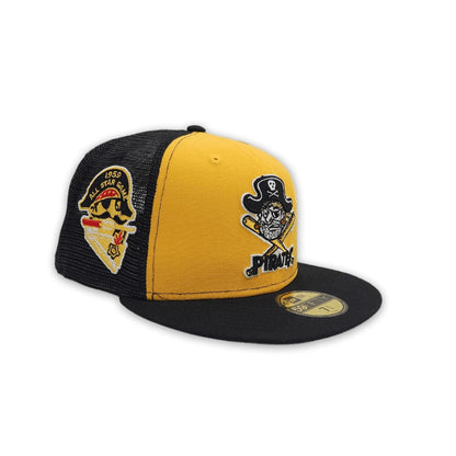 Yellow Pittsburgh Pirates Black Trucker Gray Bottom 1959 All Star Game Side Patch New Era 59Fifty Fitted