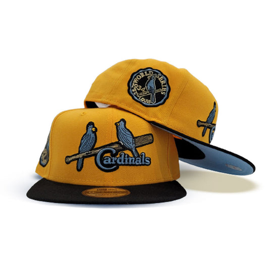 Yellow St. Louis Cardinals Icy Blue Bottom 1934 World Series Side Patch 9Fifty New Era Snapback