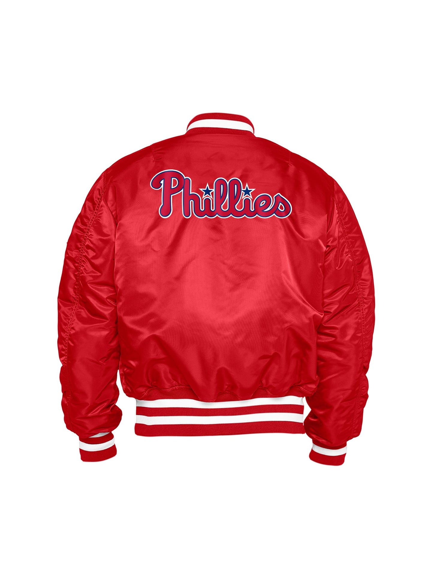 Red Philadelphia Phillies Alpha Industries X New Era Reversible MA-1 Bomber Jacket