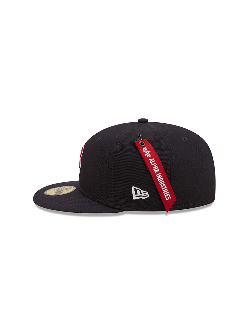 Navy Blue Alpha Industries X Boston Red Sox Dark Green Bottom New Era 59Fifty Fitted