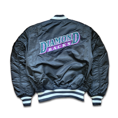 Black Arizona Diamondbacks Alpha Industries X New Era Reversible MA-1 Bomber Jacket