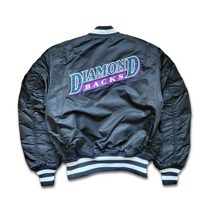 Black Arizona Diamondbacks Alpha Industries X New Era Reversible MA-1 Bomber Jacket