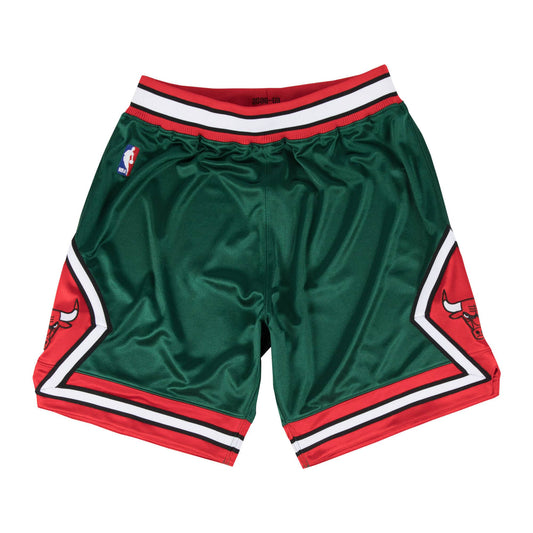 Authentic Mitchell & Ness Dark Green Chicago Bulls Road 2008-09 Shorts