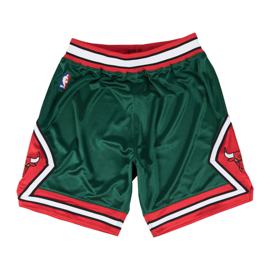 Authentic Mitchell & Ness Dark Green Chicago Bulls Road 2008-09 Shorts