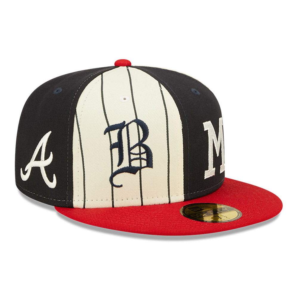 Atlanta Braves Green Bottom Logo Pinwheel New Era 59Fifty Fitted