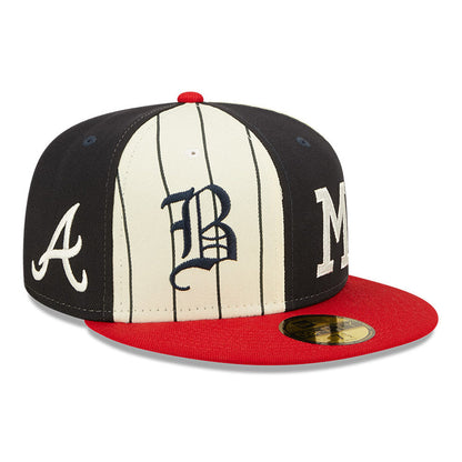 Atlanta Braves Green Bottom Logo Pinwheel New Era 59Fifty Fitted
