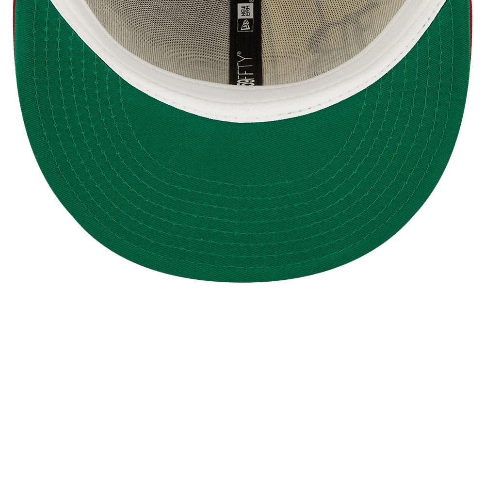Atlanta Braves Green Bottom Logo Pinwheel New Era 59Fifty Fitted