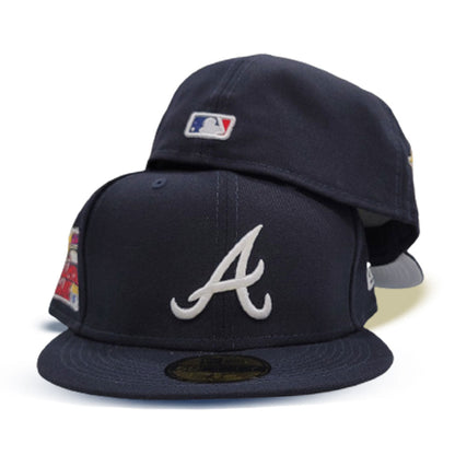 Navy Blue Atlanta Braves Gray Bottom 2000 All Star Game Patch New Era 59Fifty Fitted