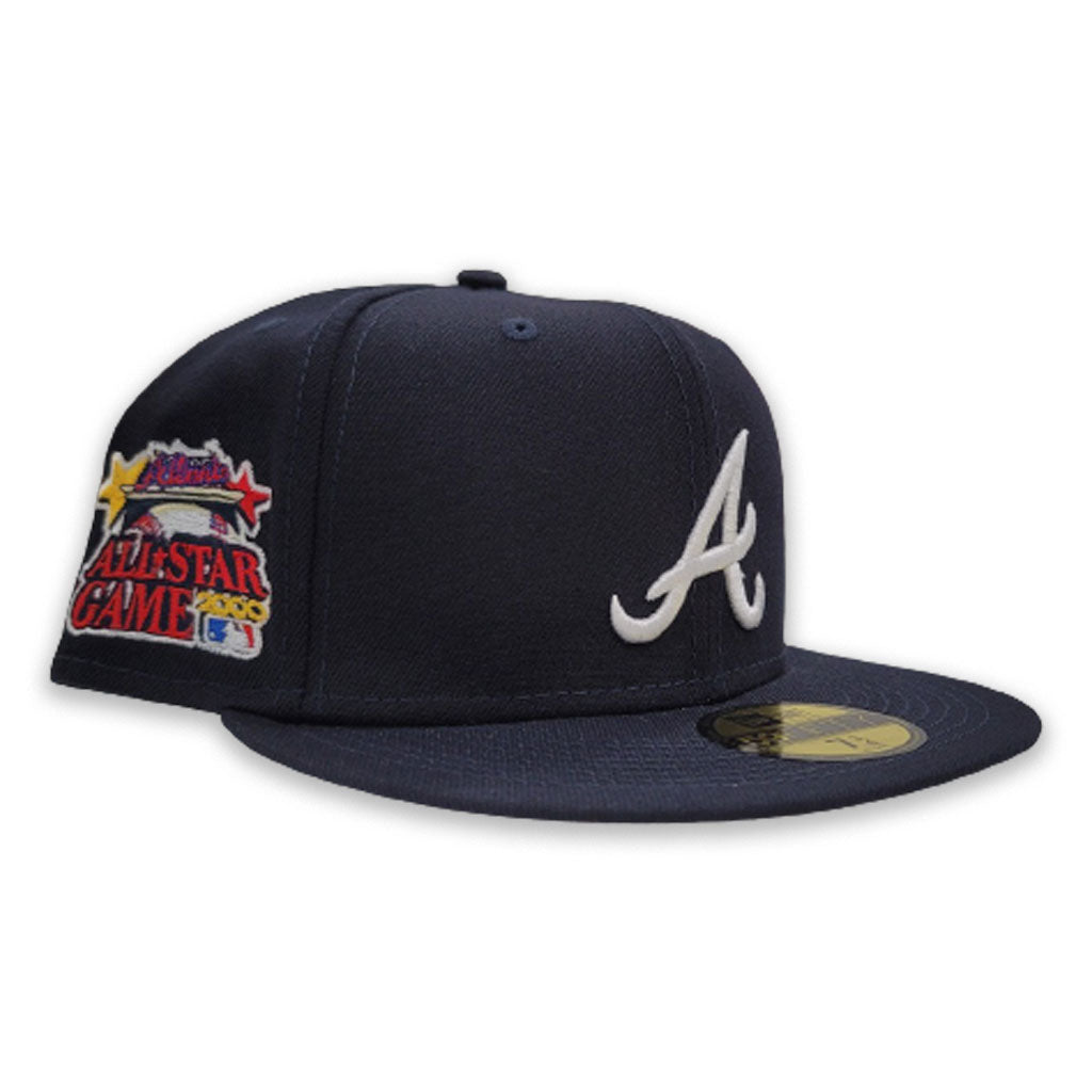 Navy Blue Atlanta Braves Gray Bottom 2000 All Star Game Patch New Era 59Fifty Fitted