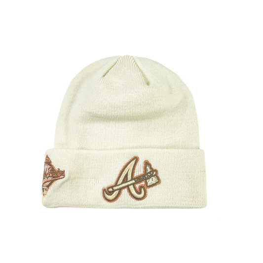 Ivory Atlanta Braves 1995 World Series Side Patch New Era Knit Beanies