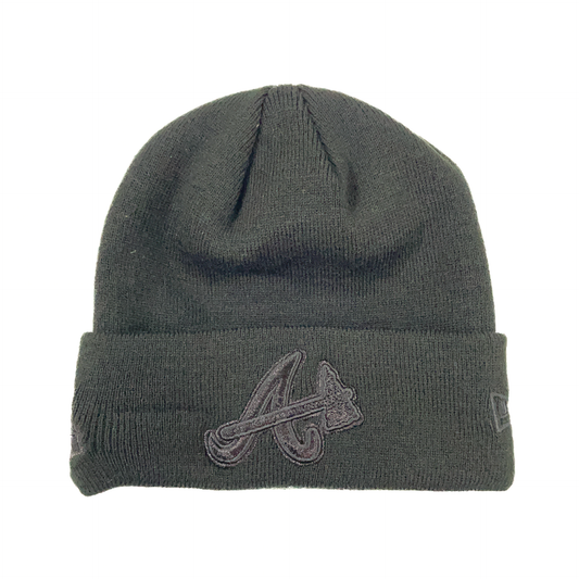 Black Atlanta Braves 1957 World Series Side Patch New Era Knit Beanies