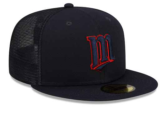 Navy Blue Mesh Minnesota Twins Gray Bottom New Era 59FIFTY Fitted
