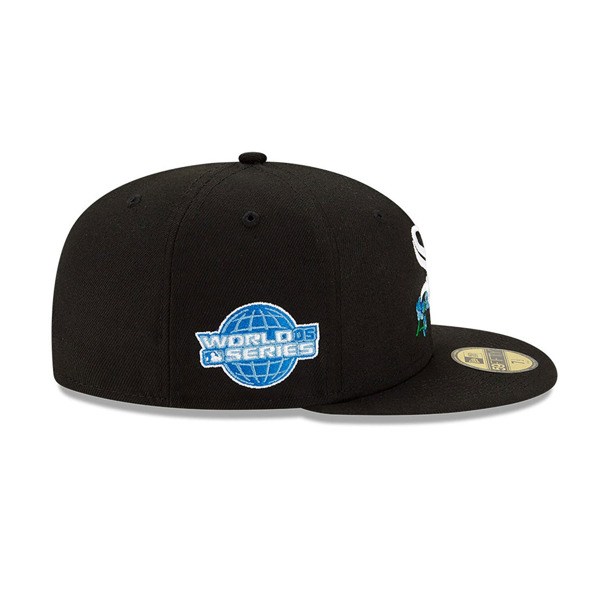 Black Chicago White Sox Icy Blue Bottom 2005 World Series Side Patch Bloom New Era 59Fifty Fitted