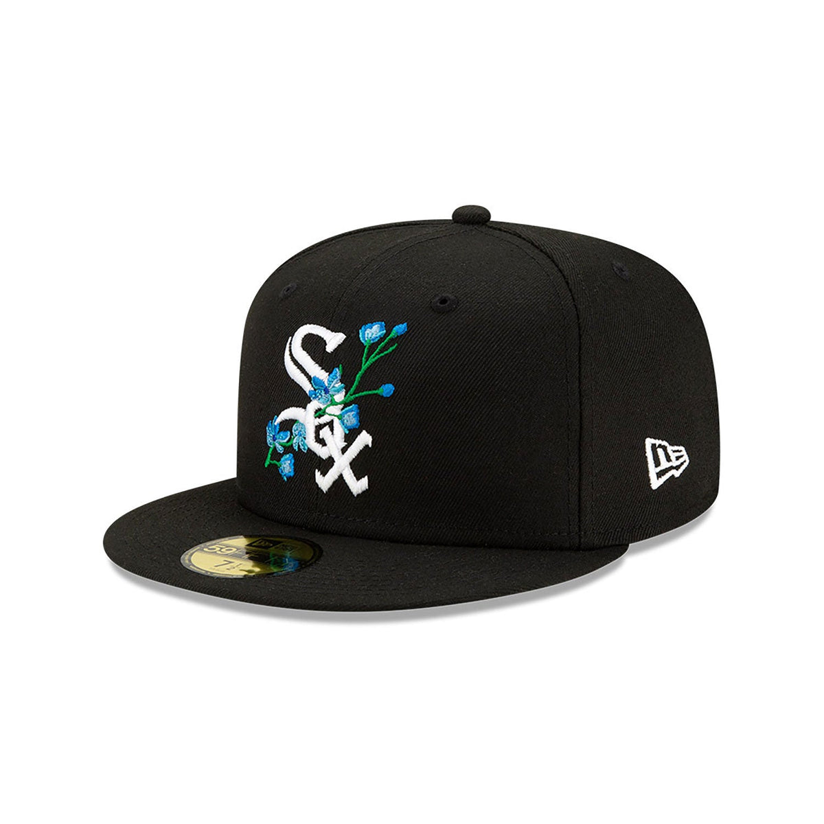 Black Chicago White Sox Icy Blue Bottom 2005 World Series Side Patch Bloom New Era 59Fifty Fitted