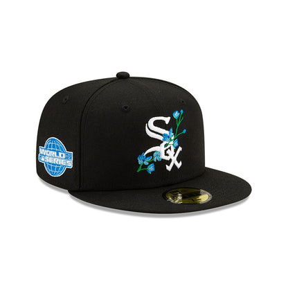 Black Chicago White Sox Icy Blue Bottom 2005 World Series Side Patch Bloom New Era 59Fifty Fitted