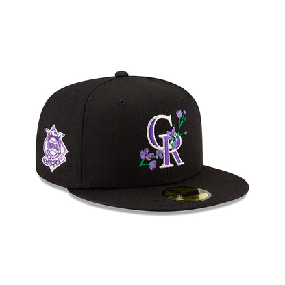 Black Colorado Rockies Purple Bottom National League Side Patch Bloom New Era 59Fifty Fitted