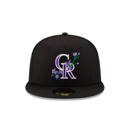 Black Colorado Rockies Purple Bottom National League Side Patch Bloom New Era 59Fifty Fitted