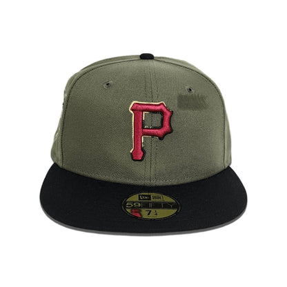 Olive Green Pittsburgh Pirates Black Visor Gray Bottom 2006 All Star Game Side Patch New Era 59Fifty Fitted