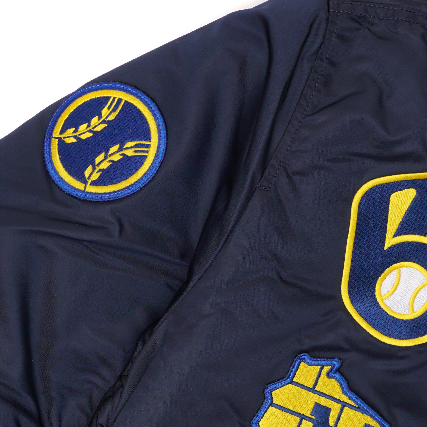 Navy Blue Milwaukee Brewers Alpha Industries X New Era Reversible MA-1 Bomber Jacket
