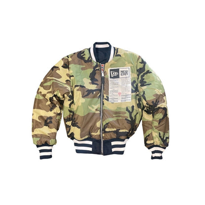 Navy Blue Houston Astros Alpha Industries X New Era Reversible MA-1 Bomber Jacket