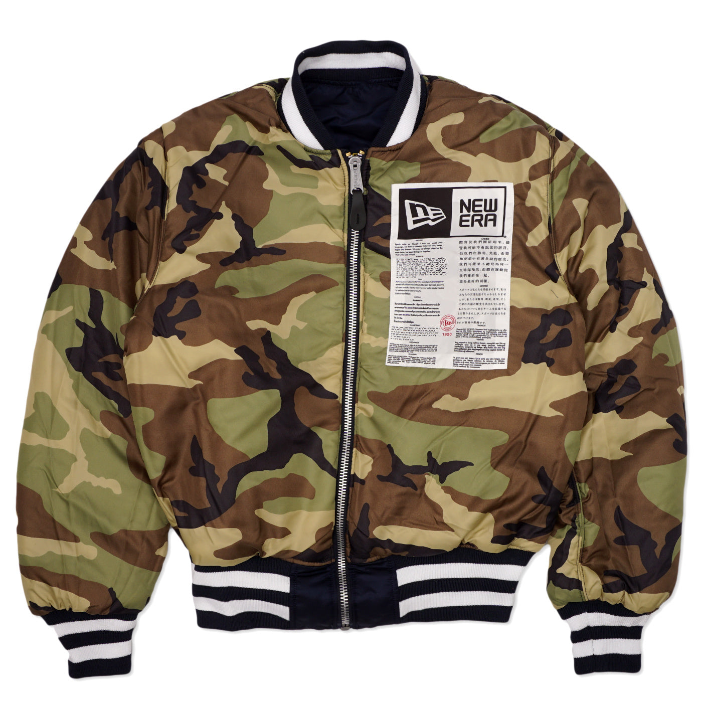 Navy Blue Milwaukee Brewers Alpha Industries X New Era Reversible MA-1 Bomber Jacket