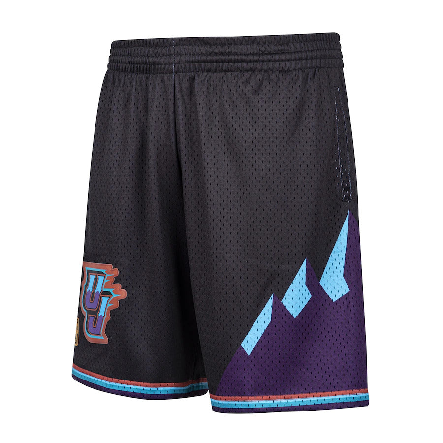 Utah Jazz 1996 - 97 Mitchell & Ness Black Swingman Shorts