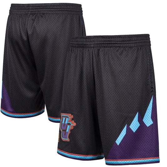 Utah Jazz 1996 - 97 Mitchell & Ness Black Swingman Shorts