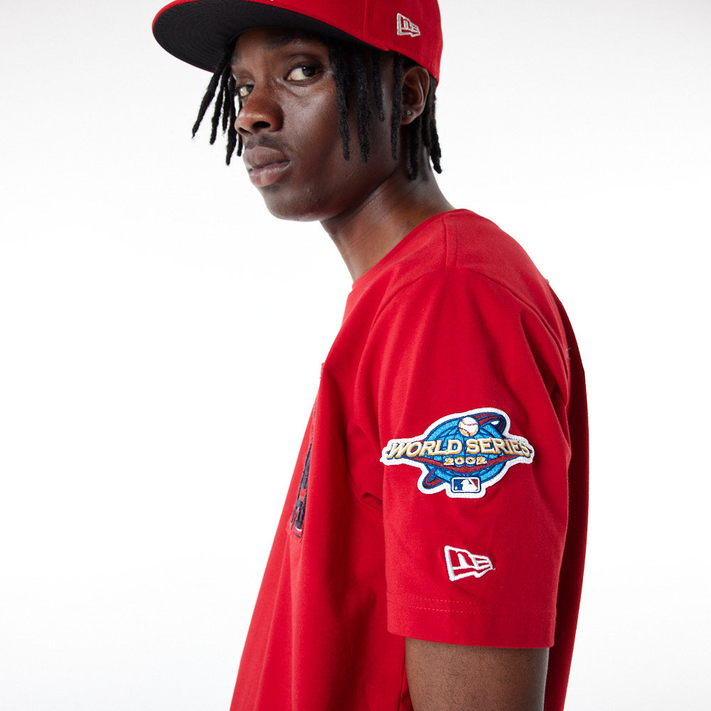 Red Los Angeles Angels 2002 World Series New Era Elite T-Shirt