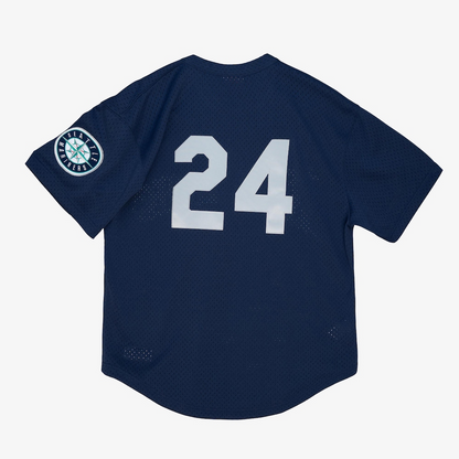 Seattle Mariners Ken Griffey Jr. Mitchell & Ness Navy 1995 Authentic Mesh Batting Practice Jersey