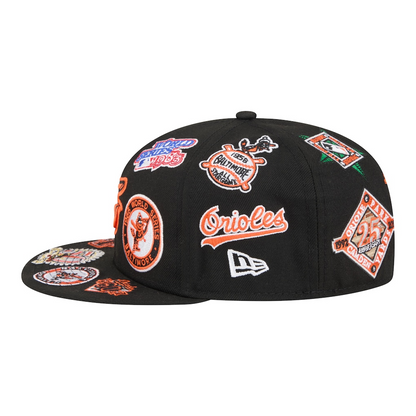 New Era Baltimore Orioles 'All Over' 59FIFTY Fitted Black