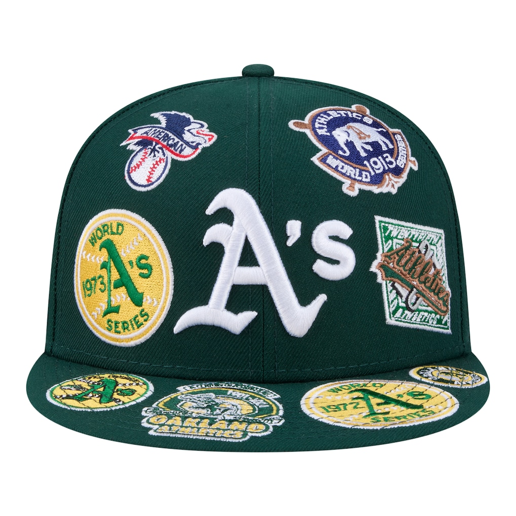 New Era Oakland Athletics 'All Over' 59FIFTY Fitted Dark Green