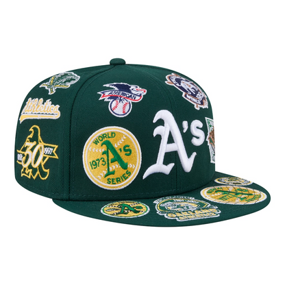 New Era Oakland Athletics 'All Over' 59FIFTY Fitted Dark Green