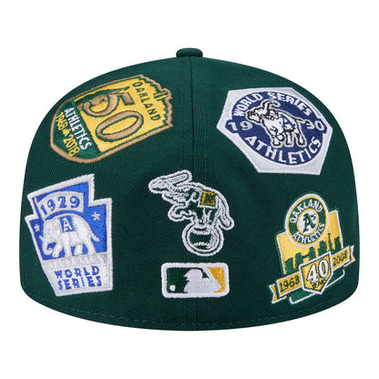 New Era Oakland Athletics 'All Over' 59FIFTY Fitted Dark Green
