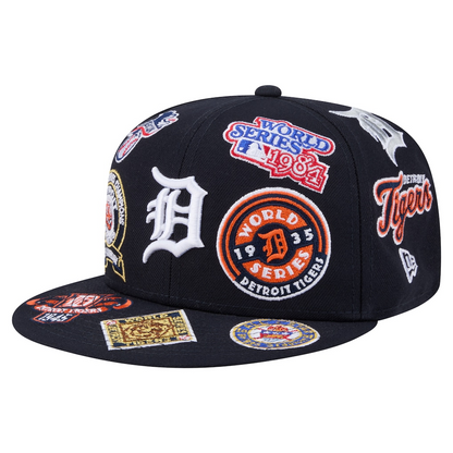 New Era Detroit Tigers 'All Over' 59FIFTY Fitted Navy Blue