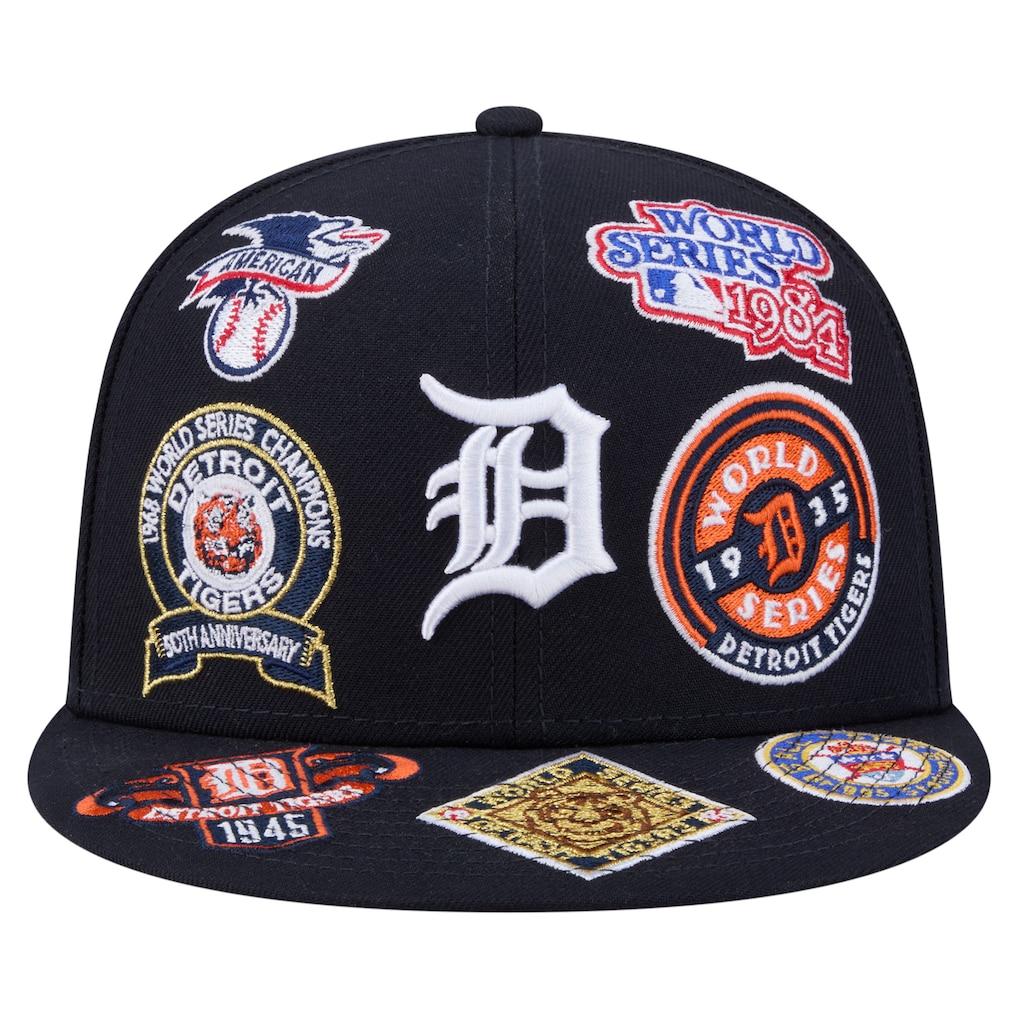 New Era Detroit Tigers 'All Over' 59FIFTY Fitted Navy Blue
