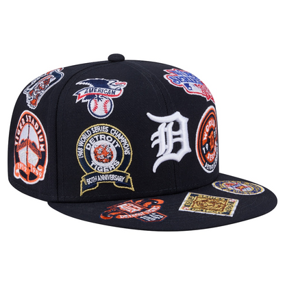 New Era Detroit Tigers 'All Over' 59FIFTY Fitted Navy Blue