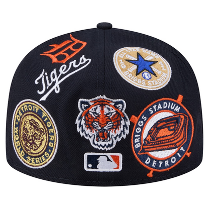 New Era Detroit Tigers 'All Over' 59FIFTY Fitted Navy Blue