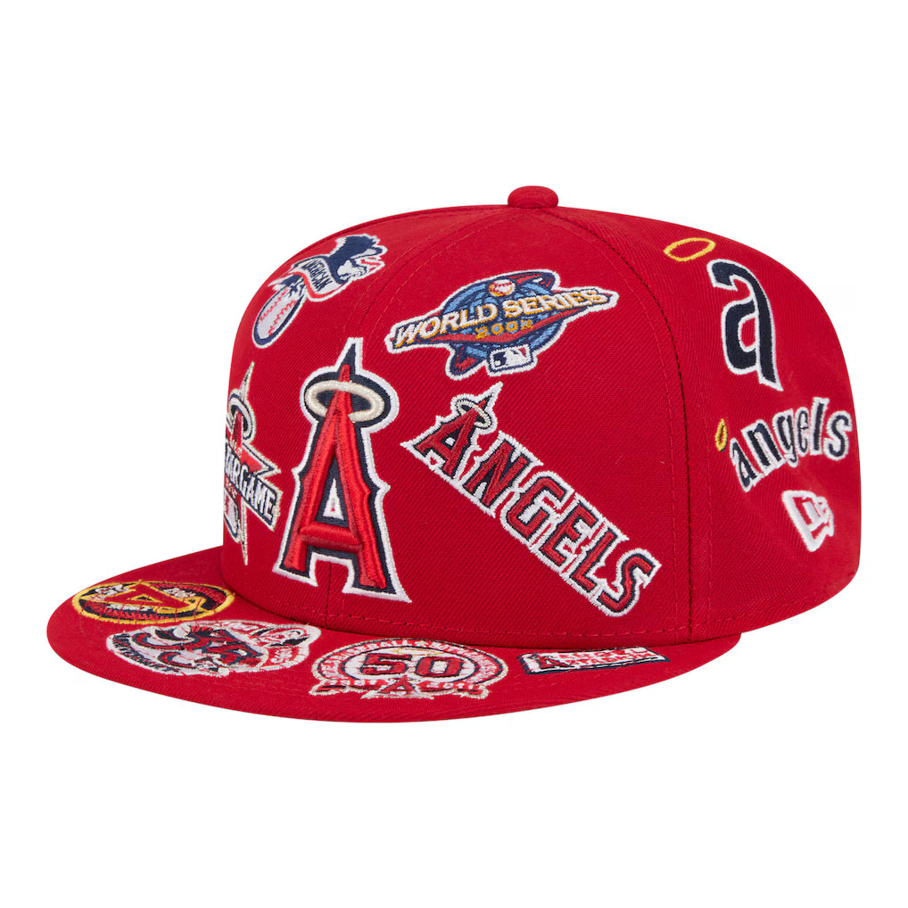New Era Los Angeles Angels 'All Over' 59FIFTY Fitted Red