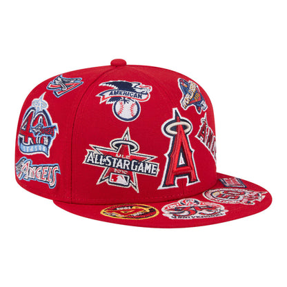 New Era Los Angeles Angels 'All Over' 59FIFTY Fitted Red