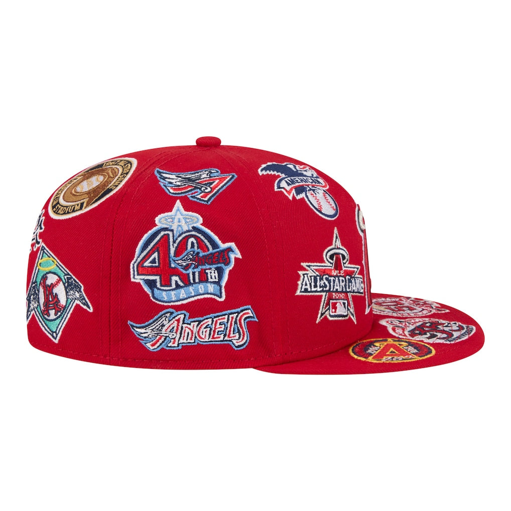 New Era Los Angeles Angels 'All Over' 59FIFTY Fitted Red