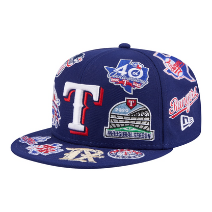 New Era Texas Rangers 'All Over' 59FIFTY Fitted Royal Blue