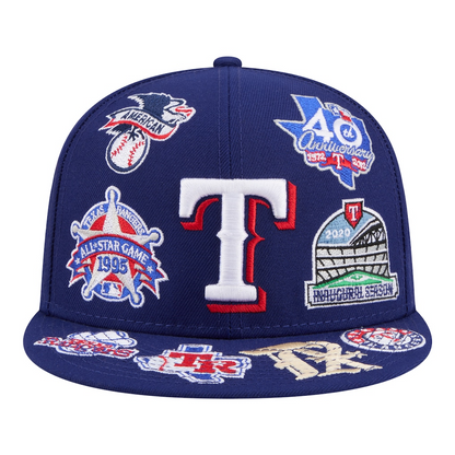 New Era Texas Rangers 'All Over' 59FIFTY Fitted Royal Blue