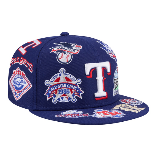 New Era Texas Rangers 'All Over' 59FIFTY Fitted Royal Blue