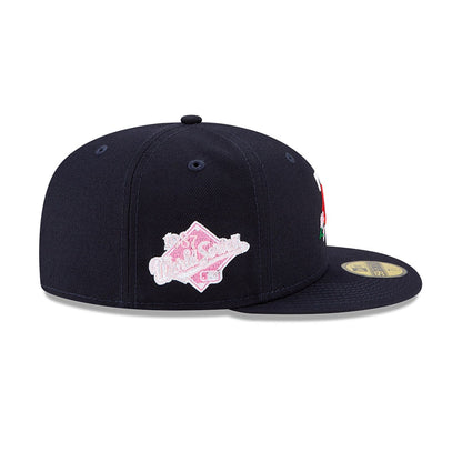 Navy Blue Minnesota Twins Pink Bottom 1987 World Series Side Patch Bloom New Era 59Fifty Fitted